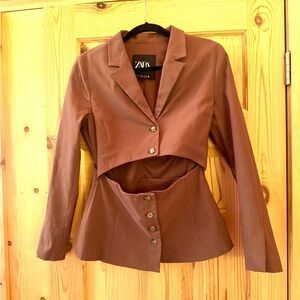 Zara Women's Chocolate Brown Blazer